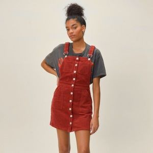 Nasty Gal Corduroy Pinafore Dress